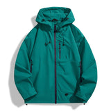 Solid Color Waterproof High Collar Windbreaker Jacket