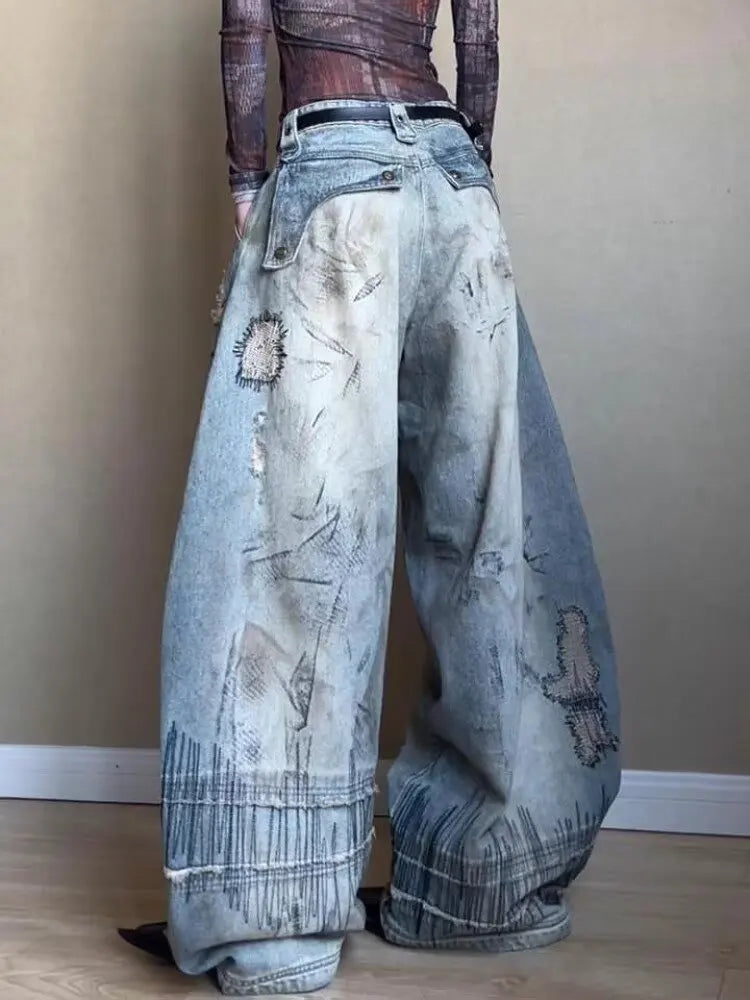 Y2K Sikle Baggy Jeans