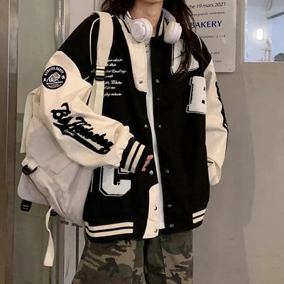 Oversized Korean Style Varsity Jacket