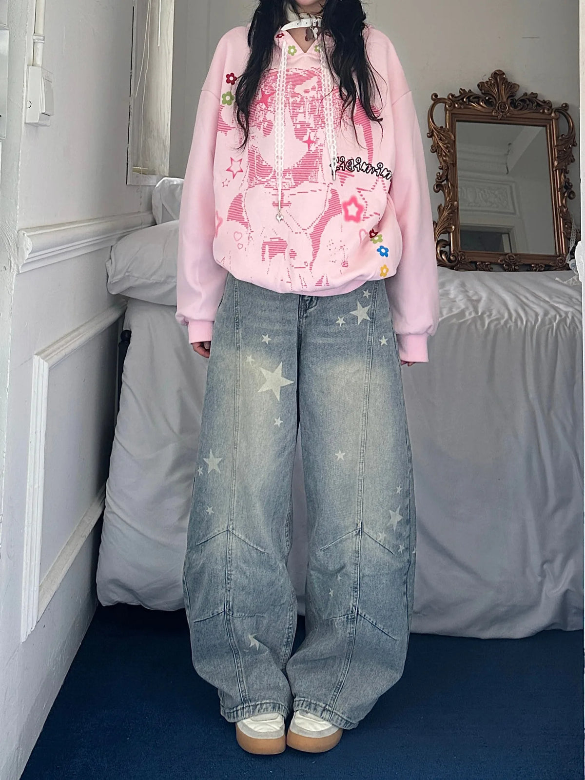 Y2K Star Baggy Jeans
