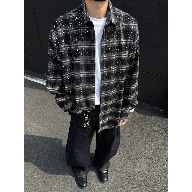 Y2K Grunge Rhinestone Shirt