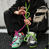 Y2K Punk Skater Girl Colorful Sneakers