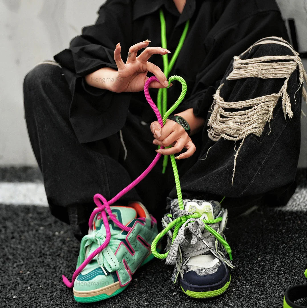 Y2K Punk Skater Girl Colorful Sneakers