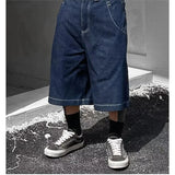 Vintage bestickte Denim-Jorts