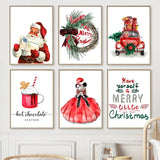 Merry Christmas Cartoon Santa Poster