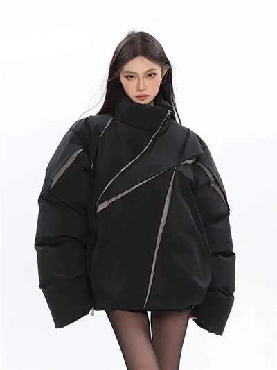 Y2K Zipper Puffer Jacket