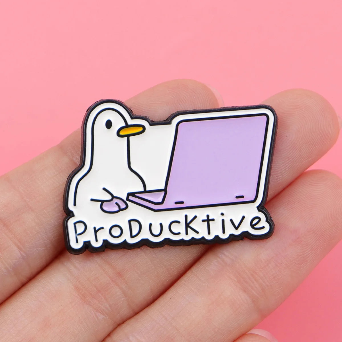 Funny Duck Enamel Pin