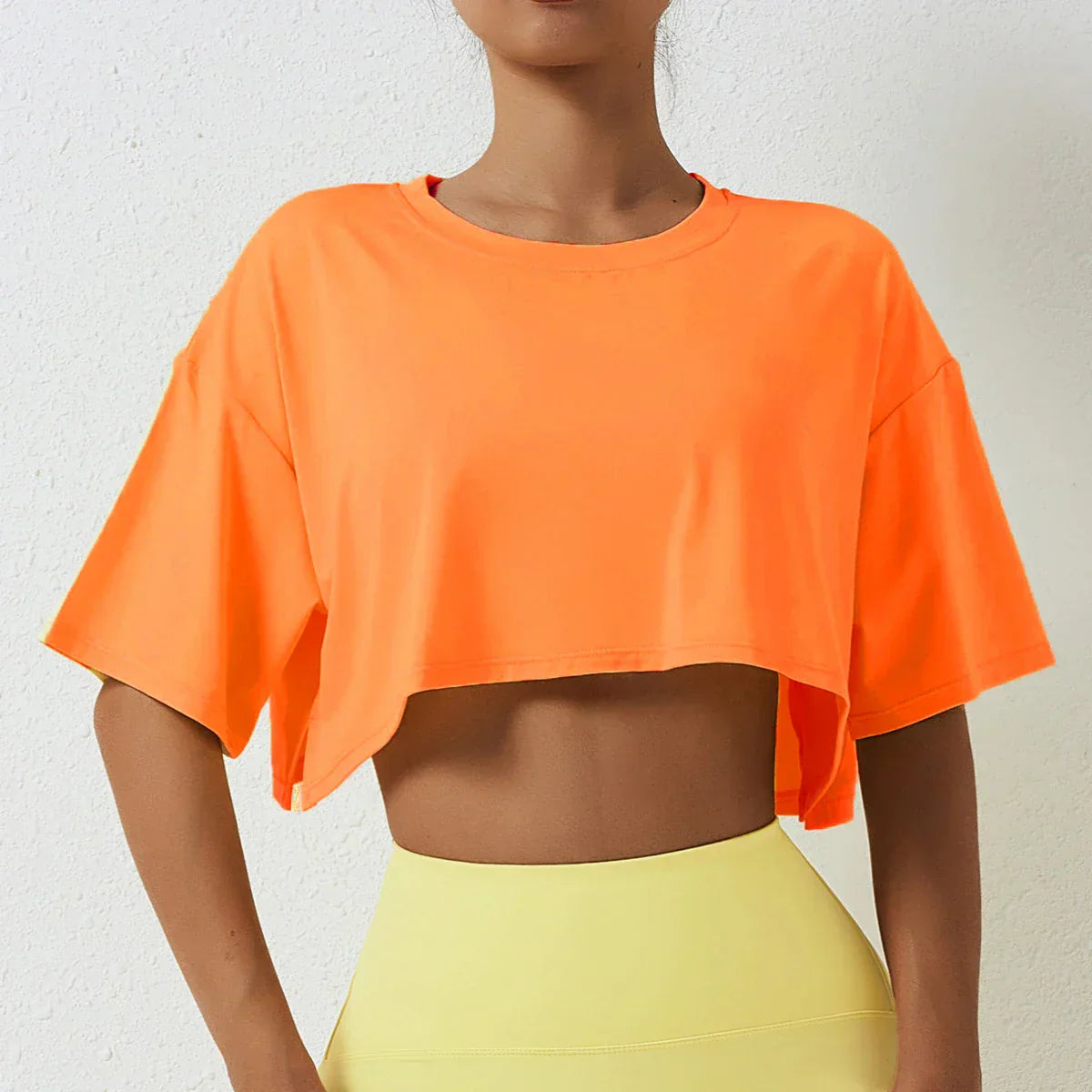 Casual Breathable Short-Sleeve Dance Fitness Top