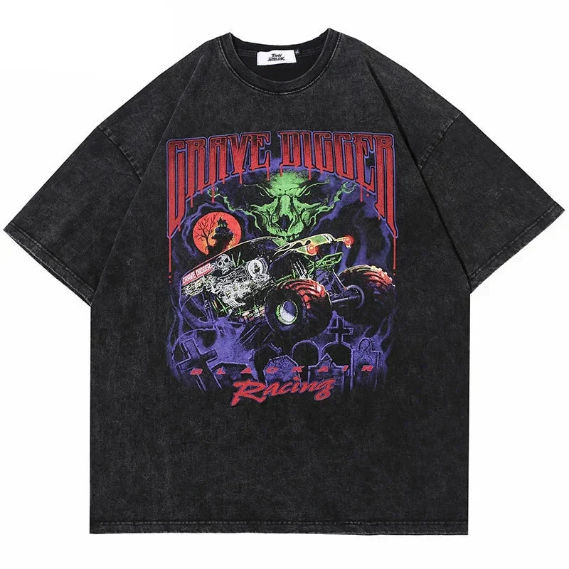 Devil Racing Oversized Washed T-Shirt