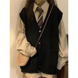 Dark Academia Sleeveless Cardigan