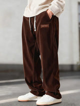 Straight Leg Korean Style Corduroy Pants