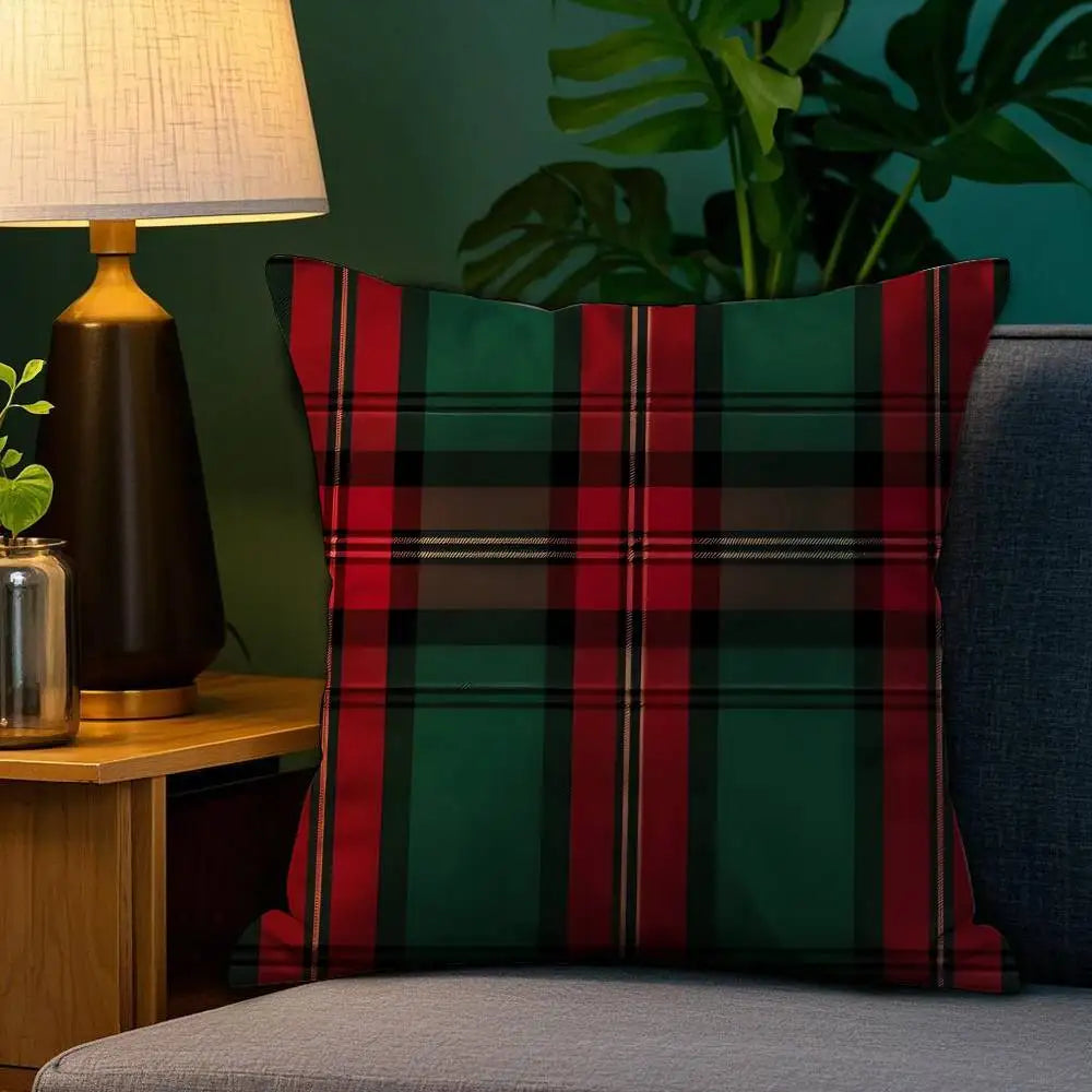 Christmas Plaid Pillow Case