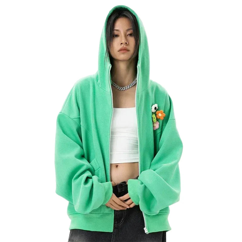 Sudadera cómoda con cremallera para otoño