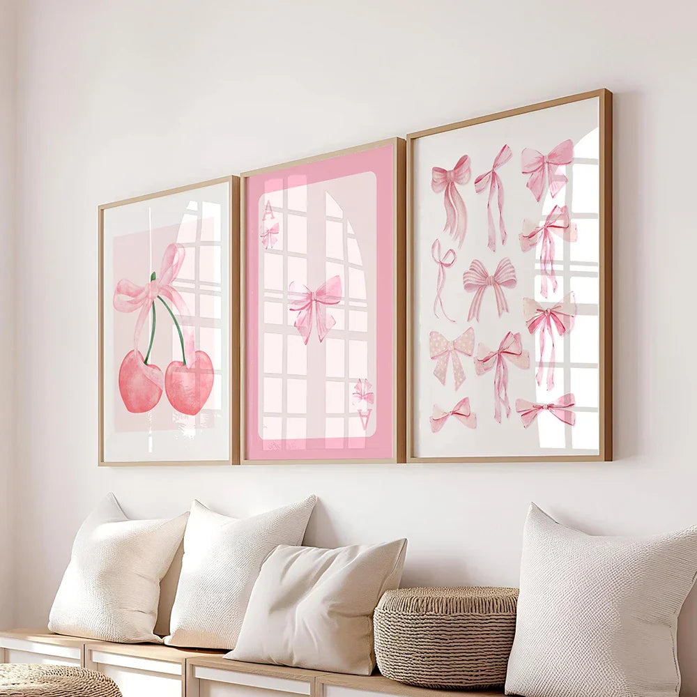 Pink Bow Coquette Poster