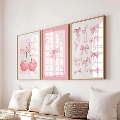 Pink Bow Coquette Poster