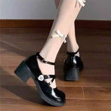Grunge Leather Solid Color Shoes