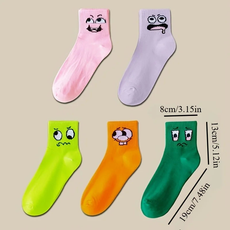 Cute Cartoon Face Socks