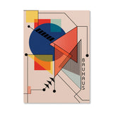 Póster geométrico naranja - Arte pop