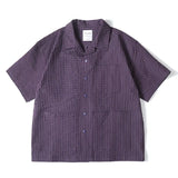 Plaid Casual Loose Fit Short Shirt