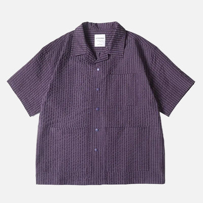 Plaid Casual Loose Fit Short Shirt