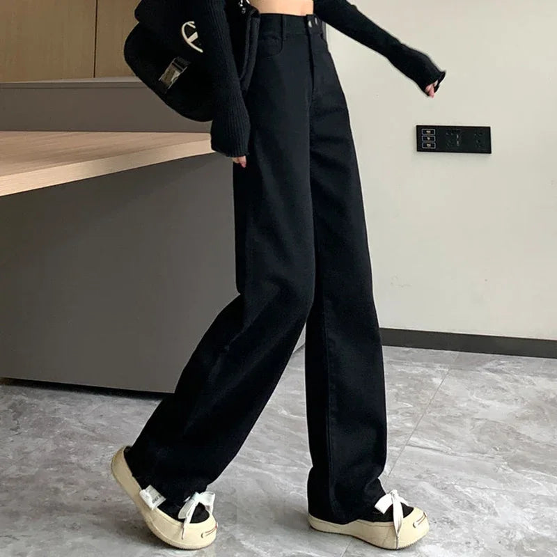 Straight Fit High Waist Jeans