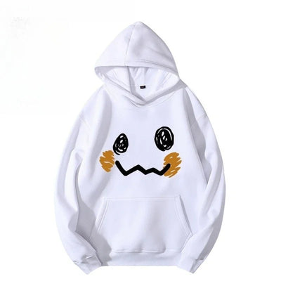 Kawaii Face Print Hoodie