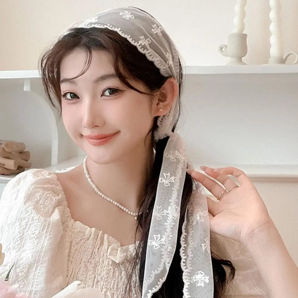 Bow Soft Girl Headscarf