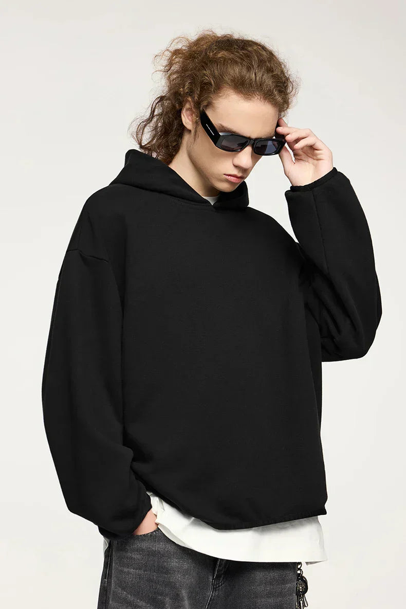 Comfy Solid Color Autumn Hoodie