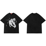 Graphic Half-Face T-Shirt