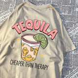 Creative Casual Round Neck Tequila T-Shirt