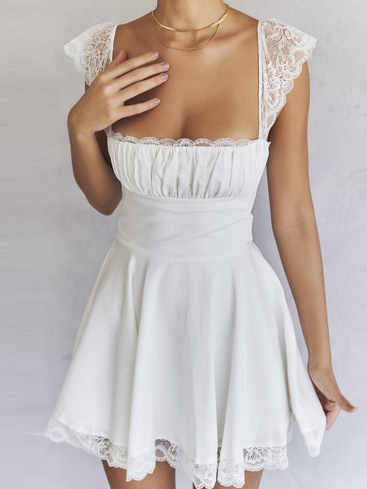 A Line Soft Girl Mini Dress