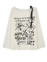 Vintage Y2K schulterfreies, zerrissenes Top