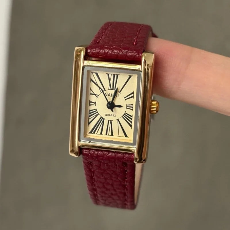 Women Leather Old Money Watch