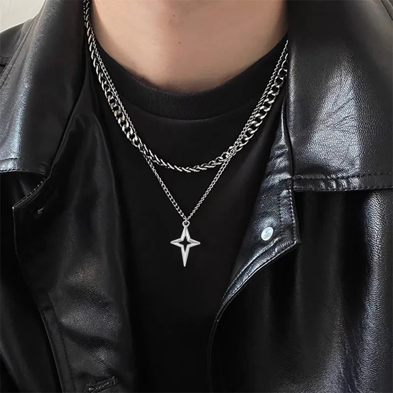 Y2K Cuban Star Necklace