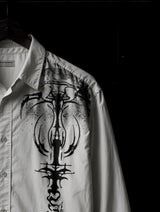 Gothic White Skull Y2K Long Sleeve Shirt