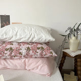 Solid Color Simple Striped Pillowcase