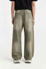 Vintage Washed Loose Fit Denim Jeans