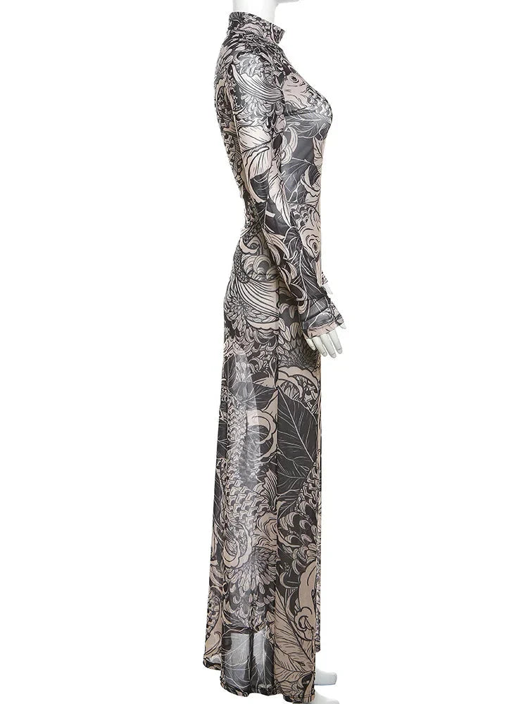Baddie Tattoo Maxi Dress