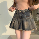 High Waist Denim Mini Skirts