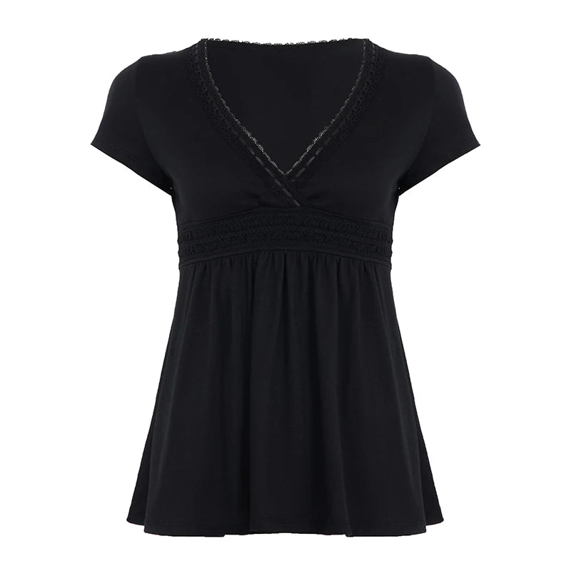 Y2K Gothic Black Mini Dress