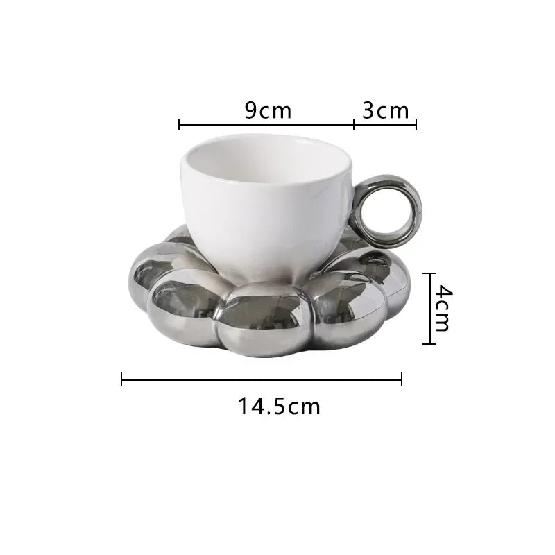 Juego de tazas burbuja rosadas