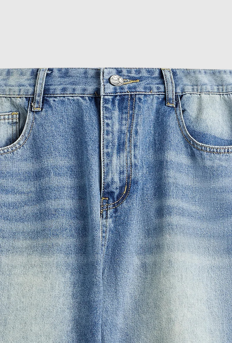 Washed Loose Fit Baggy Jeans