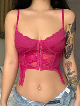 Baddie Lace Crop Corset Crop Top