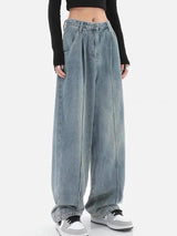 Light Blue Straight Leg Jeans