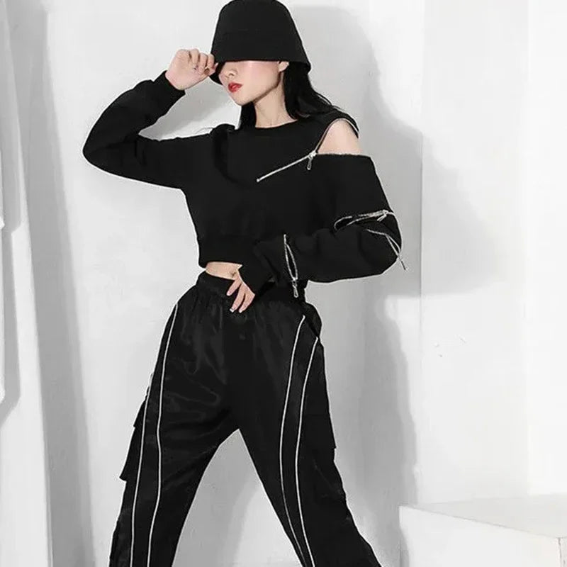 Y2K Cropped Women's Sweatshirt