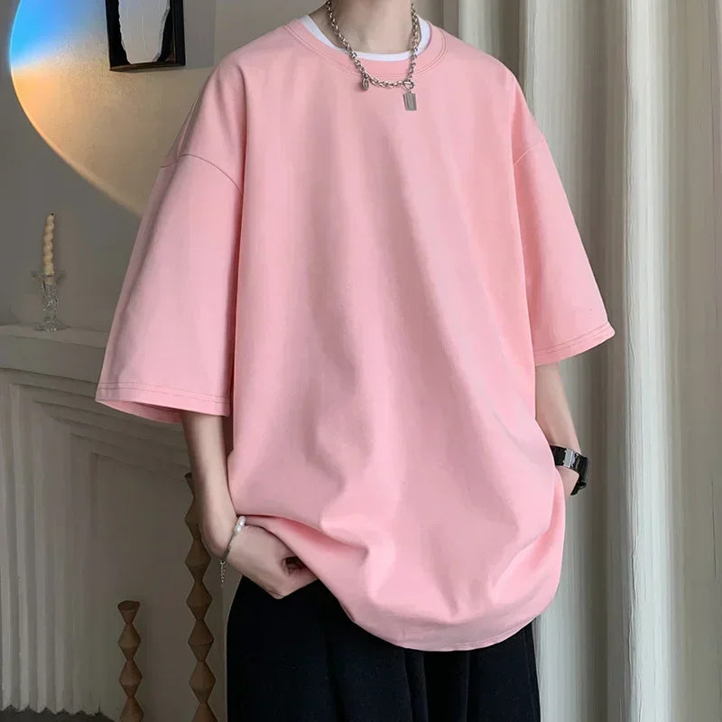 Oversized White Cotton Soft Boy T-Shirt