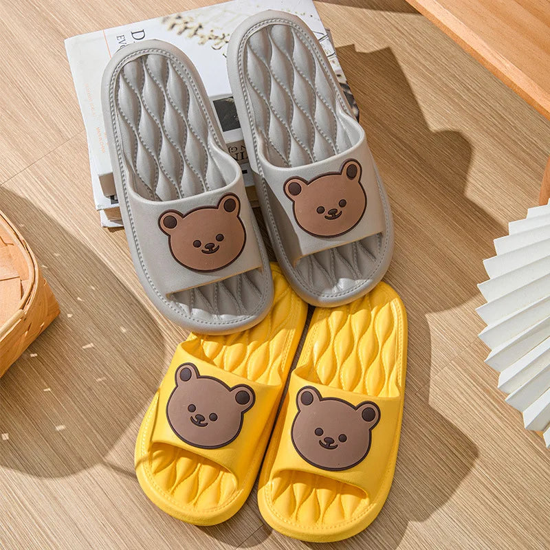Summer Cartoon Bear Indoor Slippers