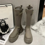Lolita Zipper Thick Sole Zipper Boots