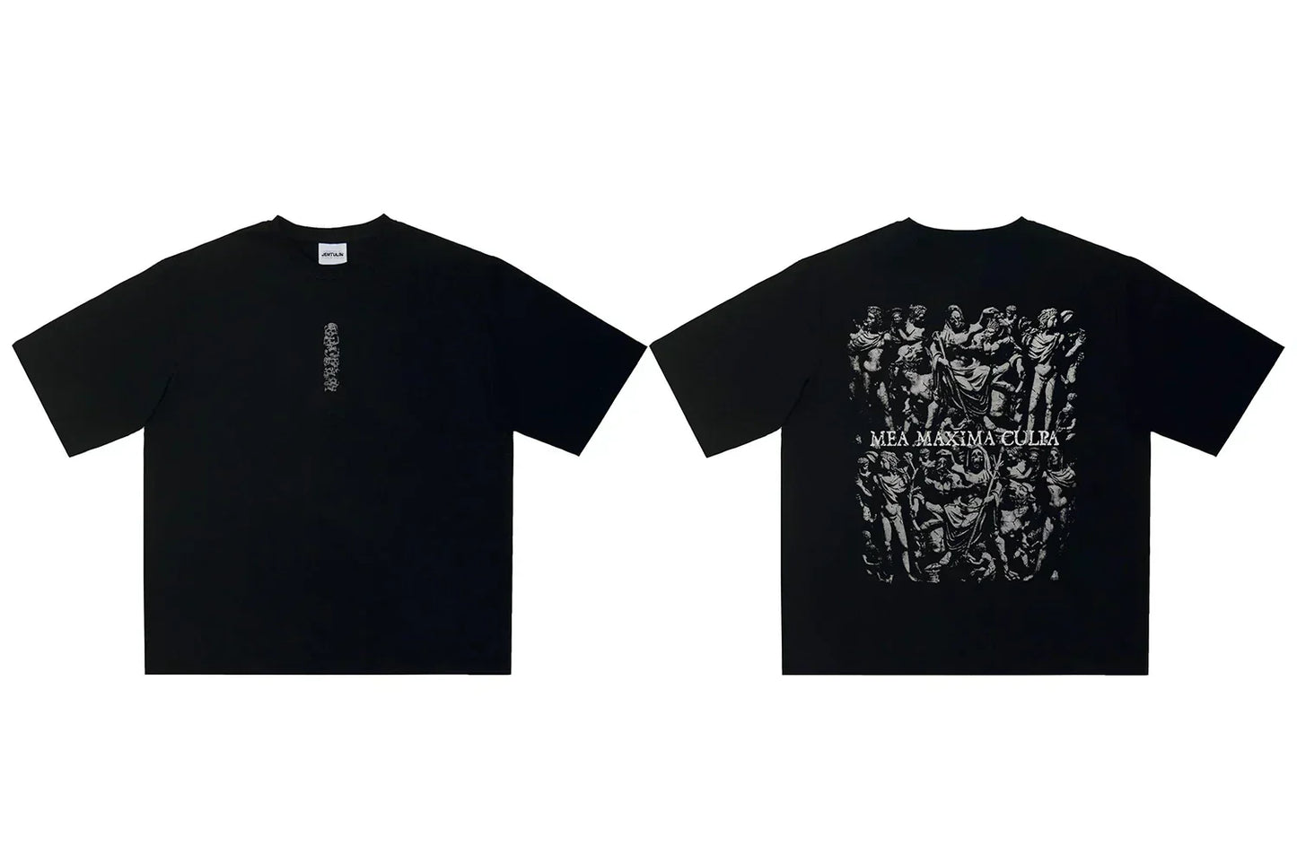 Oversized Goth-T-Shirt mit Grafikdruck