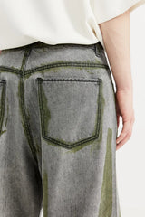 Hand-Painted Wide Leg Jeans